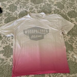 NOBULL White and Pink Gradient Tee